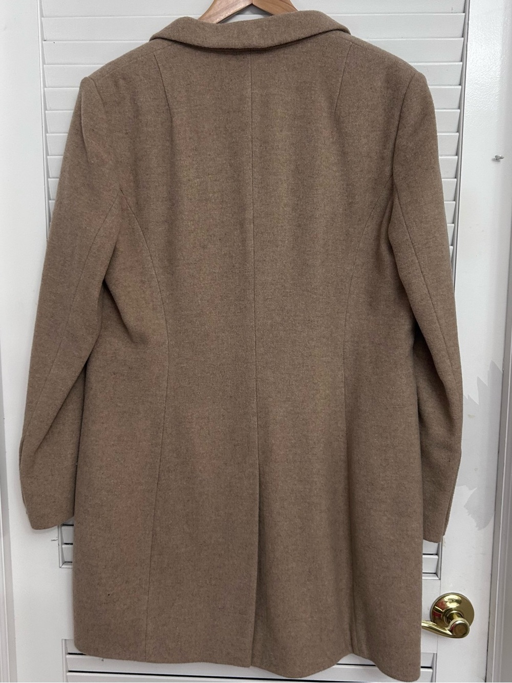 🩵MAKE OFFER🩵 APART Camel Long Wool Coat Tan Brown Winter Jacket Size 8 - Picture 7 of 7